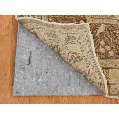 Antique Wool Hand Knotted Rug Brown Brown 9.2X12.5 -O087701