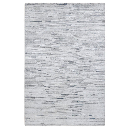 Modern and Contemporary Wool Hand Knotted Rug Ivory No Border 10.0X14.0 -O087708