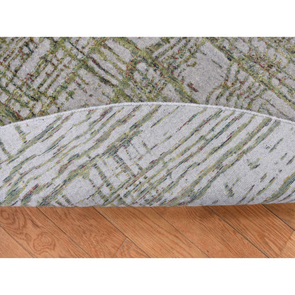 Modern and Contemporary Wool Hand Loomed Rug Grey No Border 5.10X5.10 -O087712