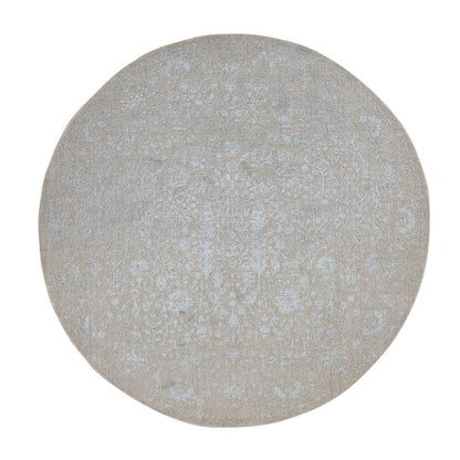 Transitional Wool Hand Loomed Rug Grey No Border 6.0X6.0 -O087713