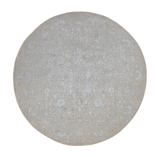 Transitional Wool Hand Loomed Rug Grey No Border 6.0X6.0 -O087713