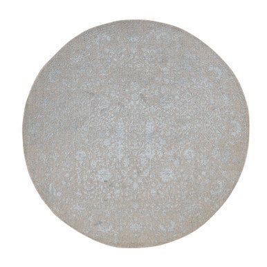 Transitional Wool Hand Loomed Rug Grey No Border 6.0X6.0 -O087713