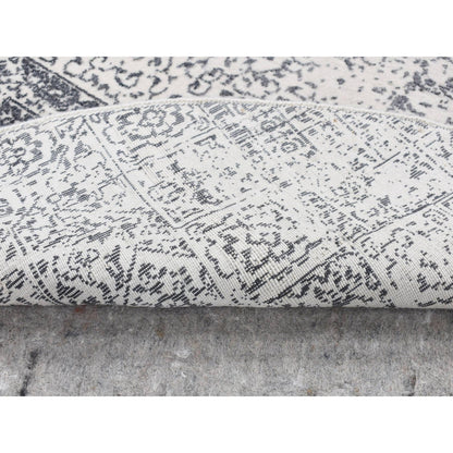 Transitional Wool Hand Loomed Rug Ivory No Border 6.0X6.0 -O087714