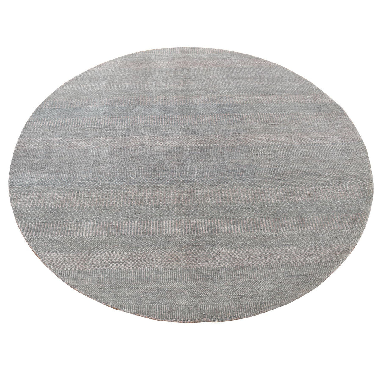 Gray 6'0" x 6'0" Modern and Contemporary Hand knotted Wool/Silk Rug - Sku: O087717