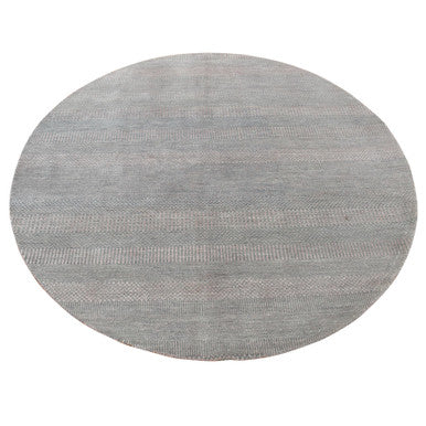 Modern and Contemporary Wool & Silk Hand Knotted Rug Grey No Border 6.0X6.0 -O087717