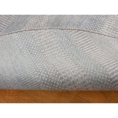 Modern and Contemporary Wool & Silk Hand Knotted Rug Grey No Border 6.0X6.0 -O087717