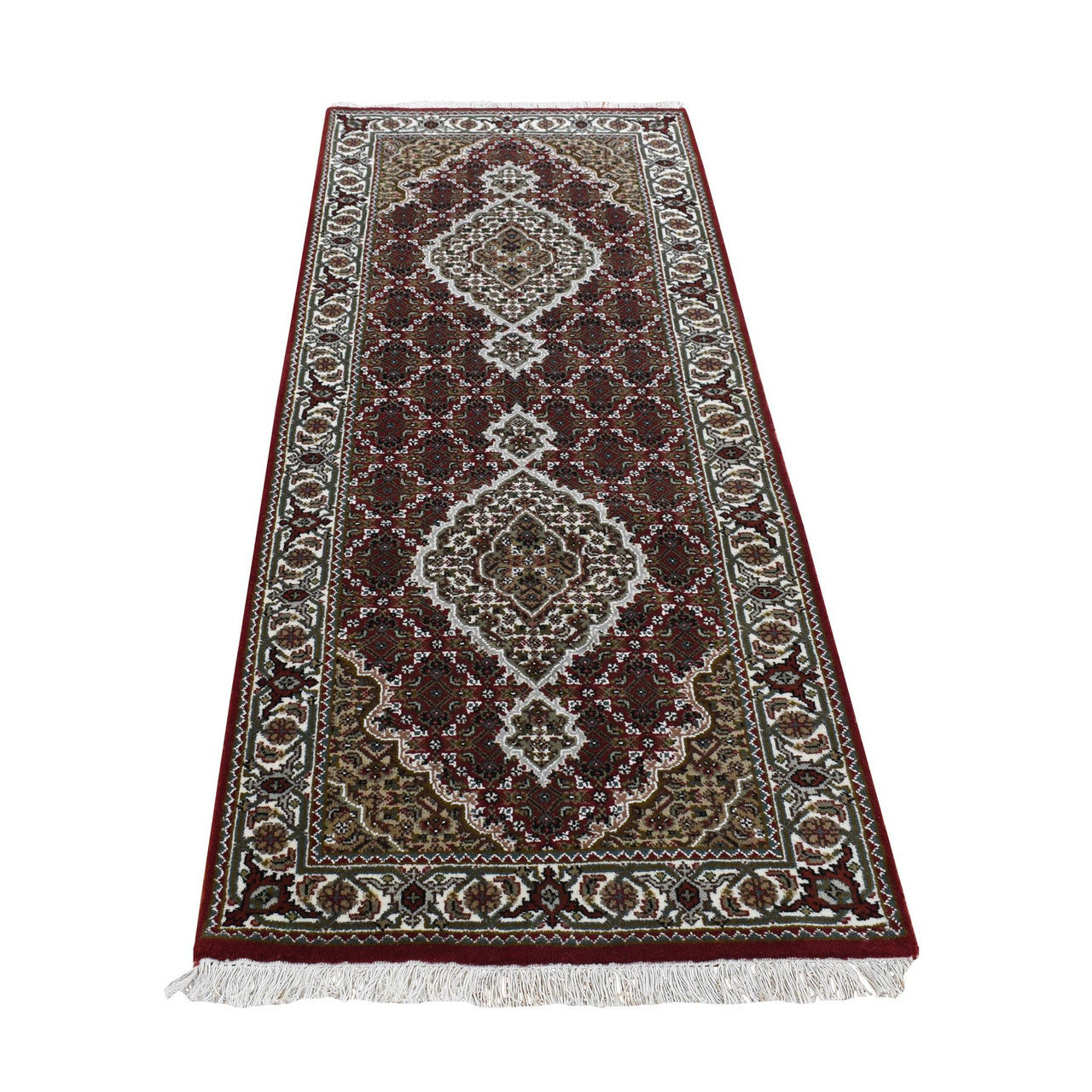 Red 2'8" x 6'10" Fine Oriental Hand knotted Wool Rug -O087722