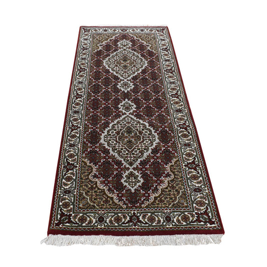 Fine Oriental Wool Hand Knotted Rug Red Ivory 2.8X6.10 -O087722