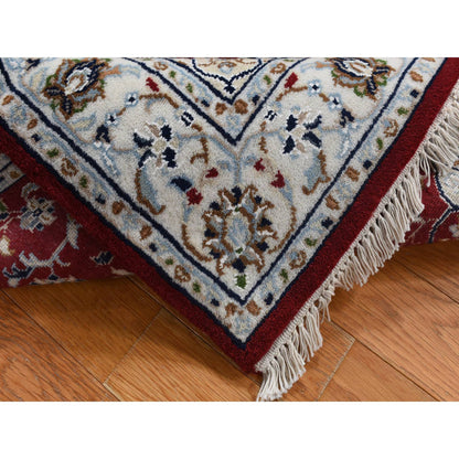 Fine Oriental Wool Hand Knotted Rug Red Ivory 2.8X12.2 -O087724