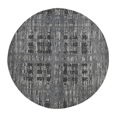 Modern and Contemporary Wool Hand Knotted Rug Grey No Border 8.0X8.0 -O087745