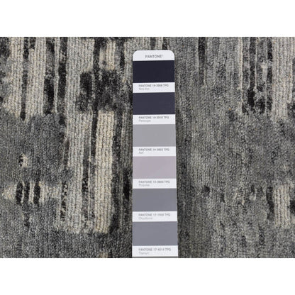 Modern and Contemporary Wool Hand Knotted Rug Grey No Border 8.0X8.0 -O087745