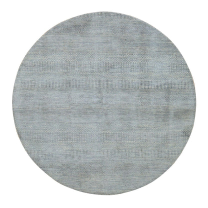 Modern and Contemporary Wool Hand Knotted Rug Grey No Border 8.0X8.0 -O087746