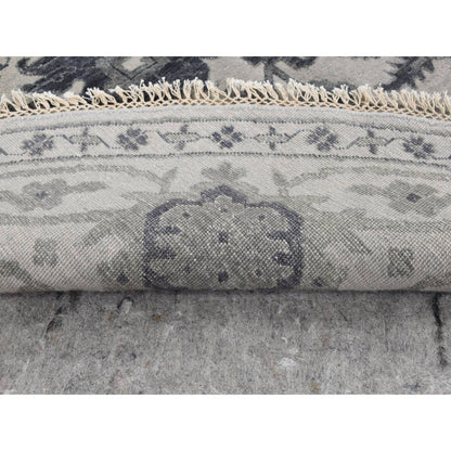 Heriz Wool & Silk Hand Knotted Rug Grey No Border 10.0X10.0 -O087747