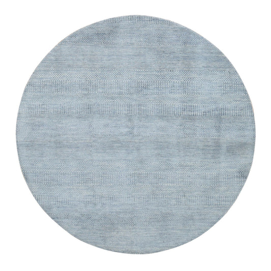 Modern and Contemporary Wool & Silk Hand Knotted Rug Grey No Border 10.0X10.0 -O087754
