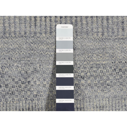Modern and Contemporary Wool & Silk Hand Knotted Rug Grey No Border 10.0X10.0 -O087754