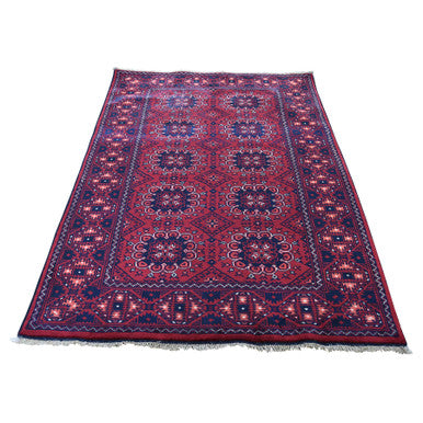 Tribal & Geometric Wool Hand Knotted Rug Red Red 3.3X5.6 -O087768