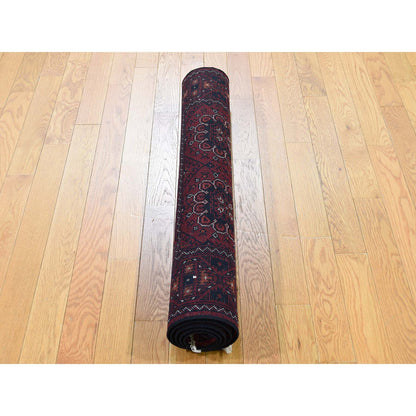 Tribal & Geometric Wool Hand Knotted Rug Red Red 3.3X5.6 -O087768