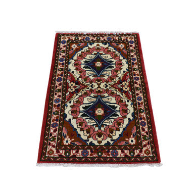 Persian Wool Hand Knotted Rug Ivory Ivory 2.9X4.0 -O087773