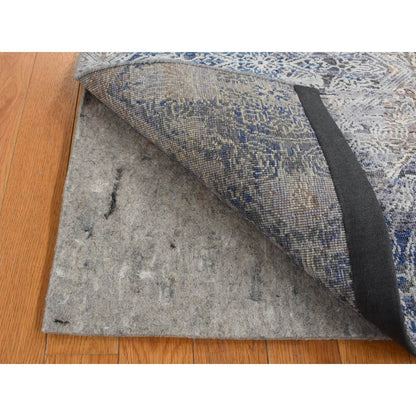 Modern and Contemporary Wool & Silk Hand Knotted Rug Grey No Border 2.0X3.0 -O087784