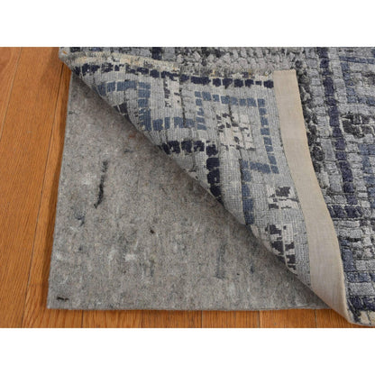 Modern and Contemporary Wool & Silk Hand Knotted Rug Grey No Border 2.2X3.2 -O087785