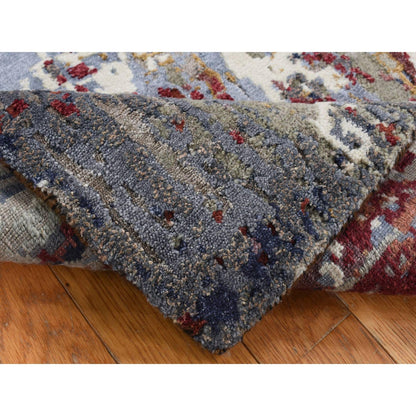 Modern and Contemporary Wool & Silk Hand Knotted Rug Grey No Border 2.0X3.0 -O087787