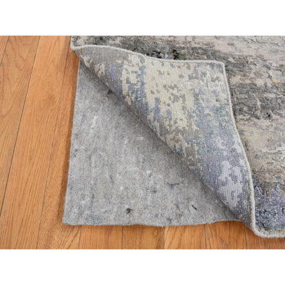 Modern and Contemporary Wool Hand Knotted Rug Green No Border 2.0X2.10 -O087789