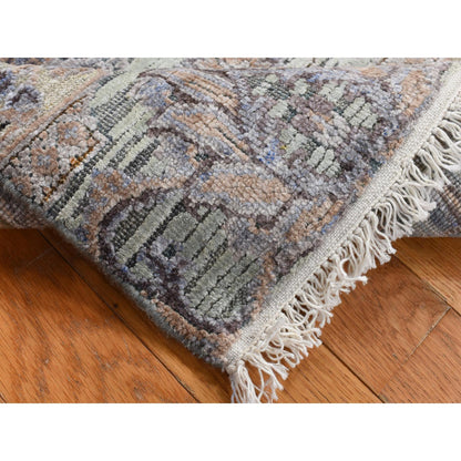 Oushak And Peshawar Wool & Silk Hand Knotted Rug Green No Border 2.0X3.0 -O087790