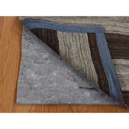 Flat Weave Wool Hand Woven Rug Brown No Border 2.0X3.0 -O087796