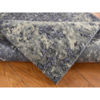 Modern and Contemporary Wool & Silk Hand Knotted Rug Purple No Border 2.0X3.0 -O087802