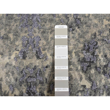 Modern and Contemporary Wool & Silk Hand Knotted Rug Purple No Border 2.0X3.0 -O087802