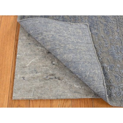 Modern and Contemporary Wool & Silk Hand Loomed Rug Grey No Border 2.0X2.10 -O087804