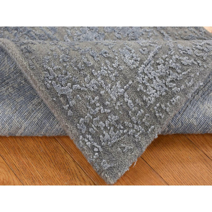 Modern and Contemporary Wool & Silk Hand Loomed Rug Grey No Border 2.0X2.10 -O087804