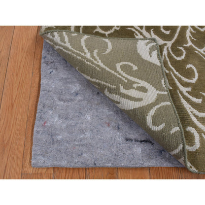 Modern and Contemporary Wool & Silk Hand Knotted Rug Brown No Border 2.0X2.9 -O087809