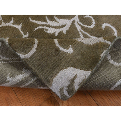 Modern and Contemporary Wool & Silk Hand Knotted Rug Brown No Border 2.0X2.9 -O087809