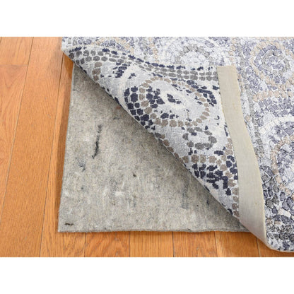 Modern and Contemporary Wool & Silk Hand Knotted Rug Grey No Border 2.2X3.0 -O087811