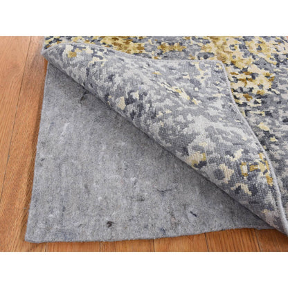 Modern and Contemporary Wool & Silk Hand Knotted Rug Grey No Border 2.0X3.0 -O087816