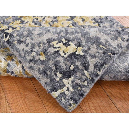 Modern and Contemporary Wool & Silk Hand Knotted Rug Grey No Border 2.0X3.0 -O087816