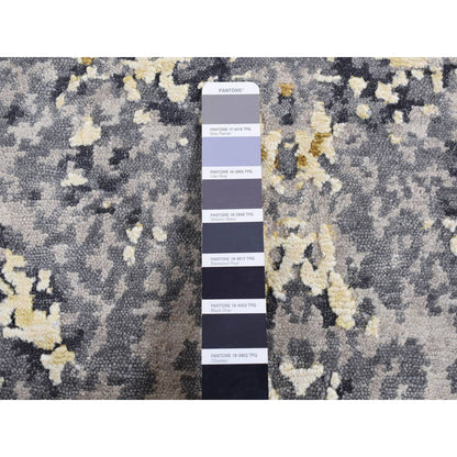 Modern and Contemporary Wool & Silk Hand Knotted Rug Grey No Border 2.0X3.0 -O087816