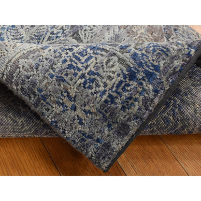 Modern and Contemporary Wool & Silk Hand Knotted Rug Grey No Border 2.0X3.1 -O087818