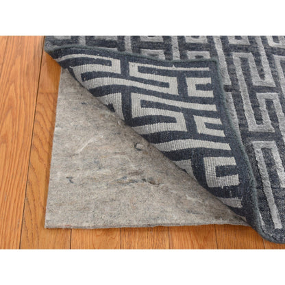 Modern and Contemporary Wool & Silk Hand Knotted Rug Grey No Border 2.0X2.10 -O087821
