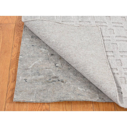 Modern and Contemporary Wool Hand Loomed Rug Grey No Border 2.0X3.0 -O087823