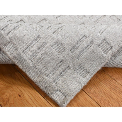 Modern and Contemporary Wool Hand Loomed Rug Grey No Border 2.0X3.0 -O087823