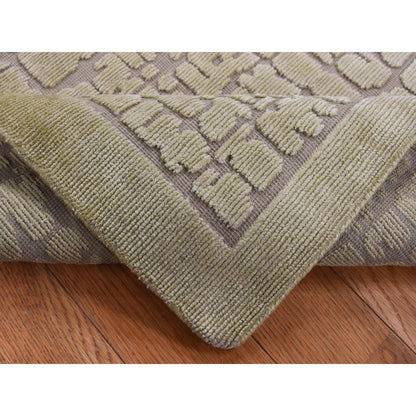 Modern and Contemporary Wool Hand Knotted Rug Beige No Border 2.0X3.0 -O087829