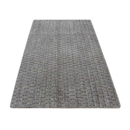 Modern and Contemporary Wool Hand Loomed Rug Grey No Border 2.0X3.0 -O087830