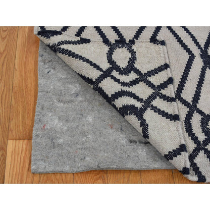 Flat Weave Wool Hand Woven Rug Grey No Border 2.9X6.0 -O087834