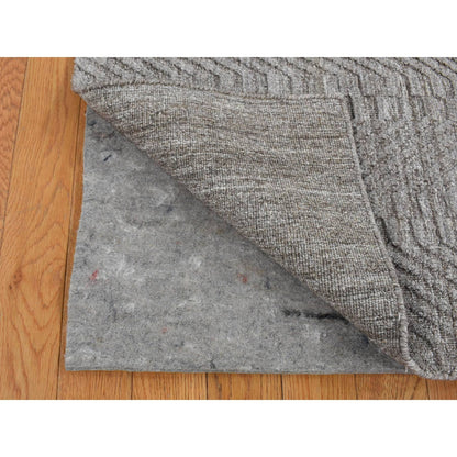 Modern and Contemporary Wool Hand Loomed Rug Grey No Border 2.0X3.0 -O087835