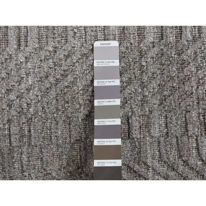 Modern and Contemporary Wool Hand Loomed Rug Grey No Border 2.0X3.0 -O087835