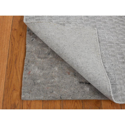 Modern and Contemporary Wool & Silk Hand Loomed Rug Grey No Border 2.0X3.0 -O087839
