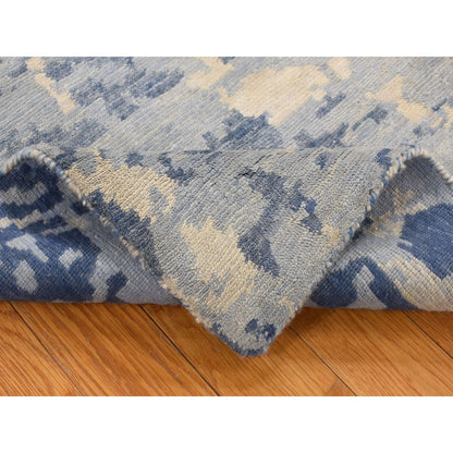 Modern and Contemporary Wool Hand Knotted Rug Blue No Border 2.0X3.0 -O087842
