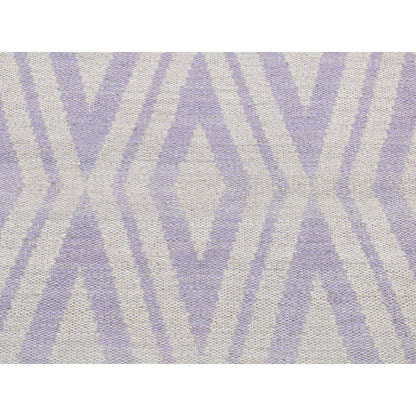 Flat Weave Wool Hand Woven Rug Purple No Border 2.8X8.0 -O087844